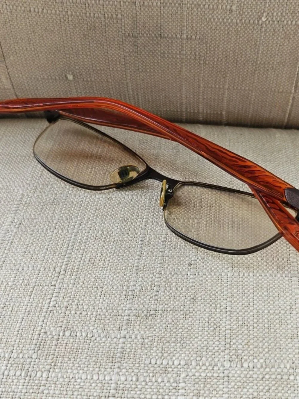 M Morel France Eyeglasses Frame Orange/Brown Tone Eyewear KAOLI 7493K Glasses